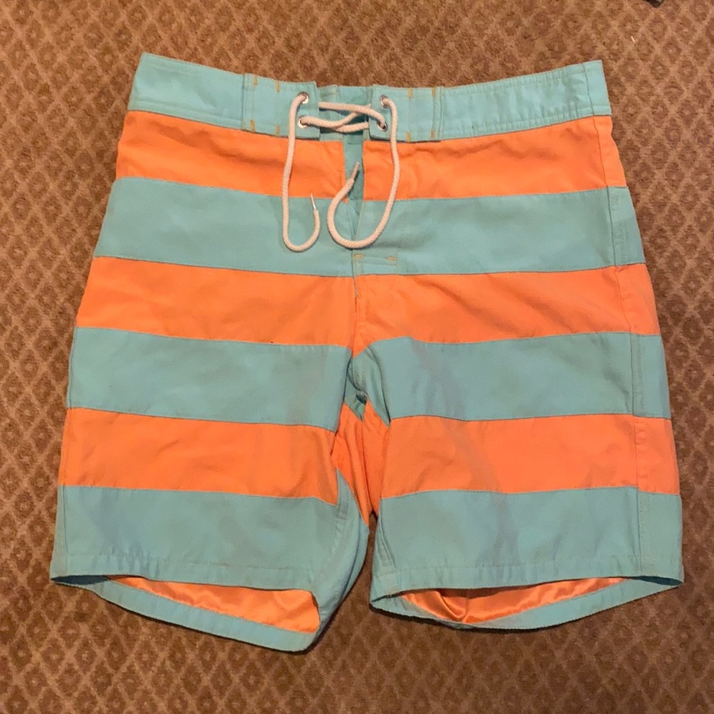 Men’s green lines bathing suit